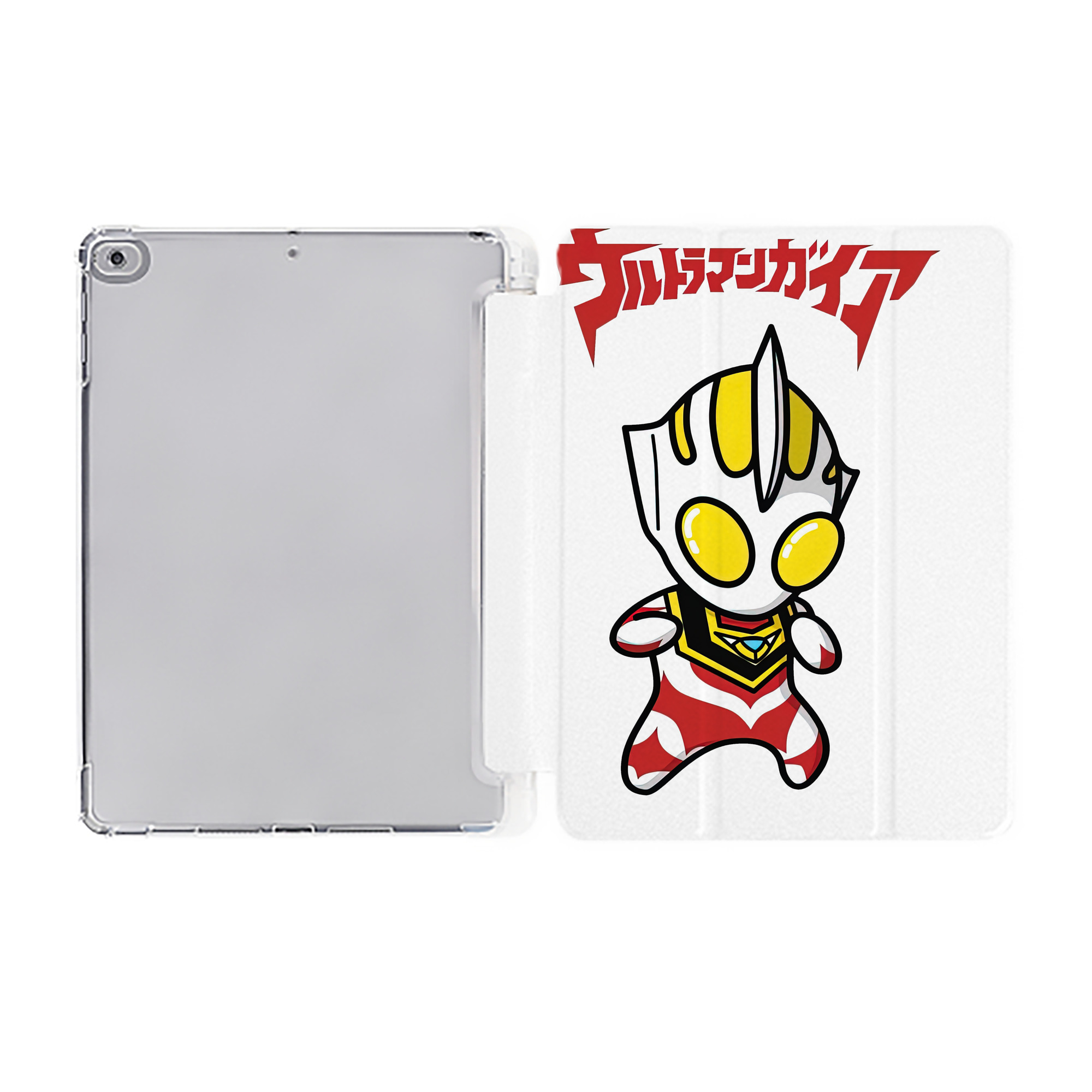 （画像用） ウルトラマン Ultraman IPad ケース ペン収納付き 三つ折りスタンド PUレザー×シリコン 対応機種9.5/10.5/10.9インチ